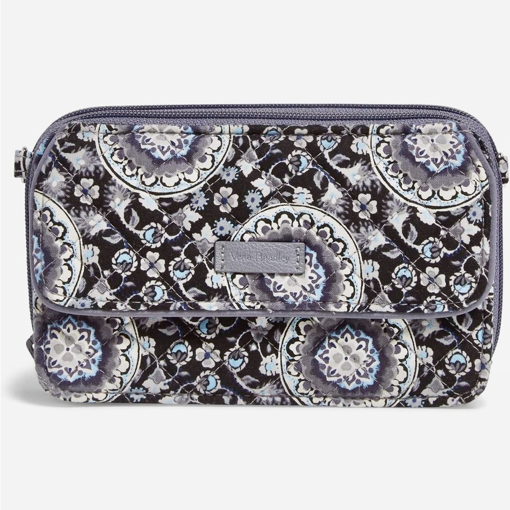 Vera Bradley Iconic All in One Crossbody, Signature Cotton, Charcoal Medallion
